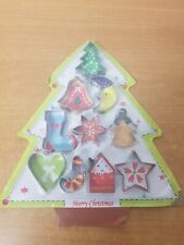 holiday cookie set 10 xmas metal biscuit pastry bakeware cake cutters