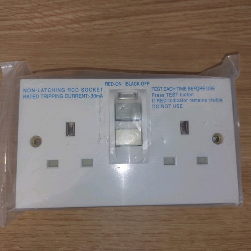 Double white gang rcd - rcd, 30ma