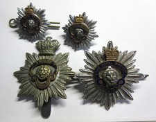 Job Lot of BRITISH LEGION MILITARY CAP & SHOULDER BADGES x4