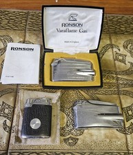 Vintage Retro Ronson Lighters X3