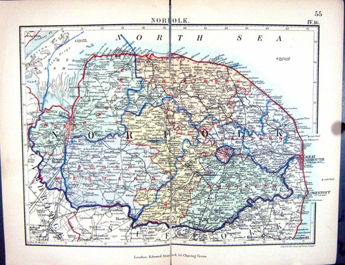 Old stanford map - map, norfolk
