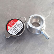 Aluminum Weld on Header Tank Radiator Filler Neck 32mm 1-1/4" ID w/ Cap Natural