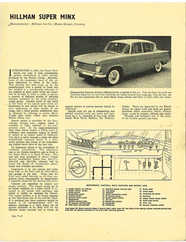 Hillman super minx series - super, i