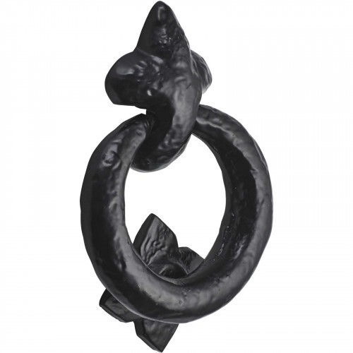 Ring door knocker 95mm black - 95mm,
