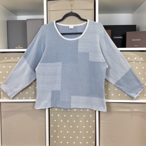 Poetry jumper blue white - poetry, 14