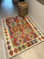 Handwoven pure wool kilim rug