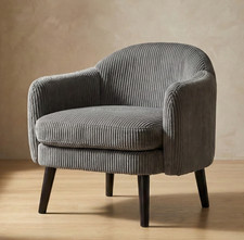 Grey Corduroy Armchair Living