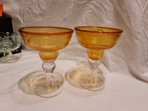 Margarita glasses hand blown - margarita,