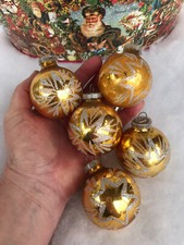 5 MERCURY GLASS VTG NOSTALGIC