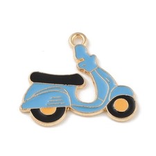 Enamel Scooter Charms Moped