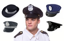 Police Cop Hat Fancy Dress Outfit British/American Policeman Police Lady Caps
