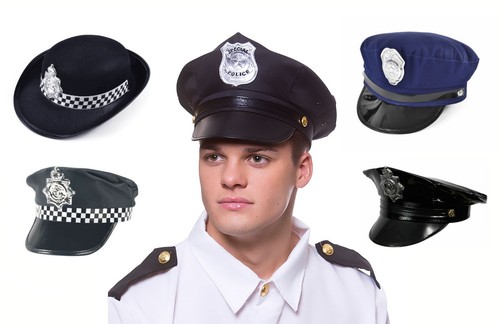 Police cop hat fancy dress - cop,