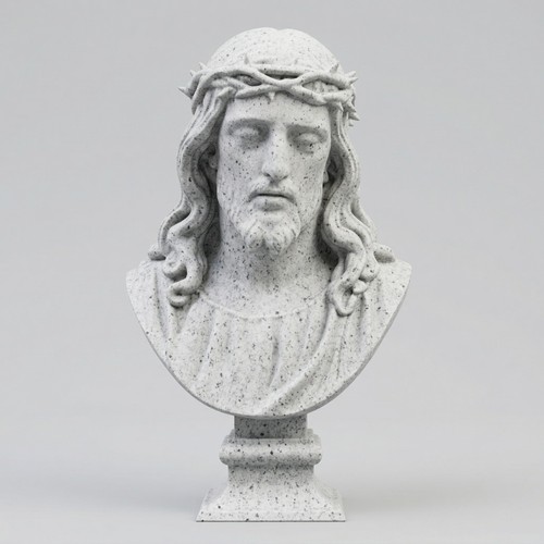 Jesus christ bust - jesus, crown