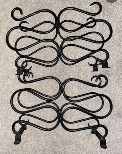 Vintage wrought iron wine rack - wrought,