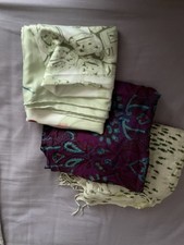 Stunning 3 Piece Scarf Bundle, 2 Silk And 1 Viscose