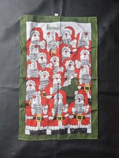 Harrods Father Christmas Tea Towel Irish Linen.