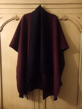 Womens Zara Burgundy/Navy Cape With Scarf. Size M. NWOT. RRP £79.99.
