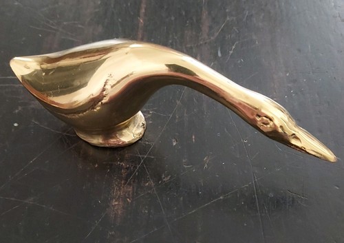 Vintage solid brass swan - vintage,
