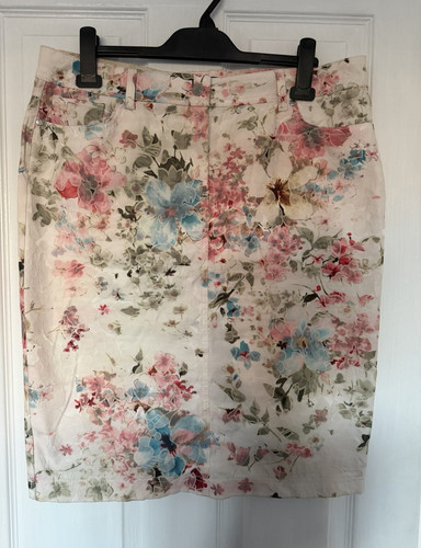 Pomodoro cream floral denim - pomodoro,