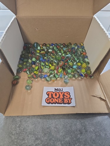 Vintage glass marbles job lot - glass,