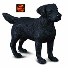 Black Labrador Retriever Dog Toy Model Figure by CollectA 88076 Cake Topper New