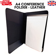 A4 Conference Folder Business Folio Leather Document Organizer Case Lightweight