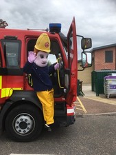 Fireman Sam mascote costume professional grade costume 