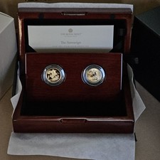 2026 Gold Proof Two Coin Reverse Frosted Sovereign Set - Limited 300 only!