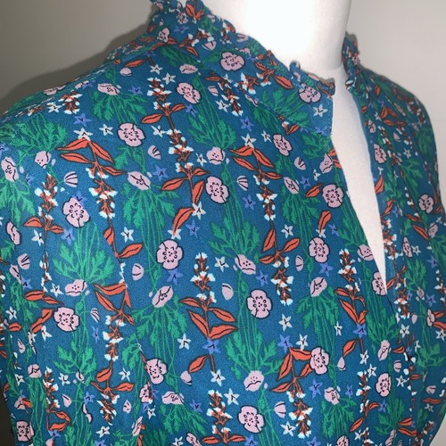 Boden teal floral print - boden, tunic
