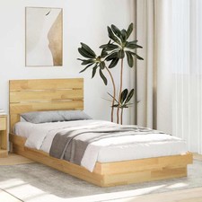 Bed Frame with Headboard Solid