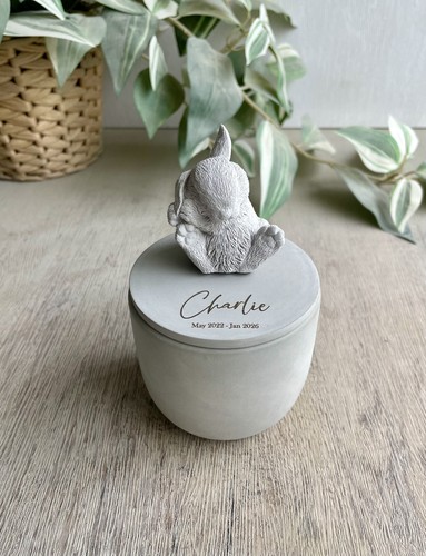 Personalised rabbit urn - rabbit,