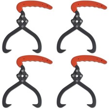 4x Log Tongs with PVC Handle