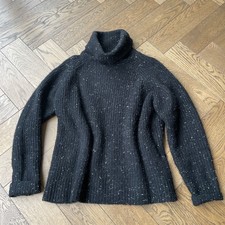 Zara Women's Black Chunky Roll Neck  Pullover Jumper Size S, Ski & Cold Weather