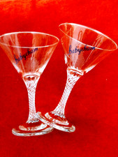 Pair Babycham Martini Glasses