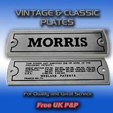 Morris & Weslake  A - Series Rocker Cover / Classic Vehicle Plate Set