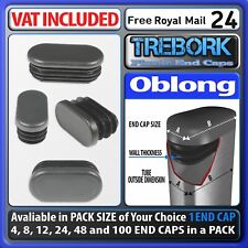 Oblong Oval Plastic End Caps