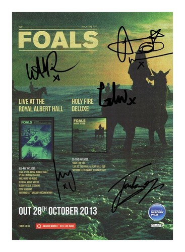 Foals entire group autographed - foals,