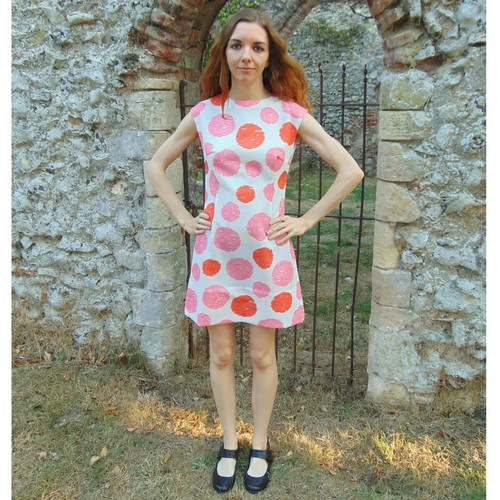 Vintage 1960s pink orange - 1960s,