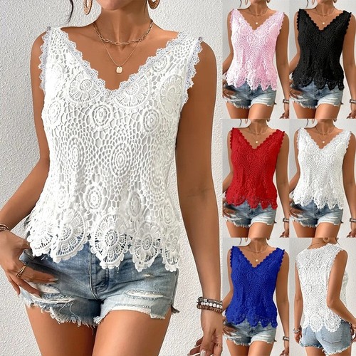 Ladies vest cami lace tops - ladies,