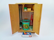 VINTAGE EAST GERMAN GDR DOLLS CLEANING CLOSET OR CUPBOARD & COMPLETE CONTENTS