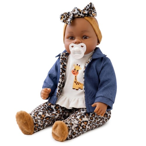 Black baby doll girl - 18",