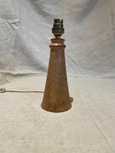 Small wooden table lamp with