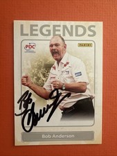 Bob Anderson Hand Signed Panini PDC Card Darts Autograph Legend