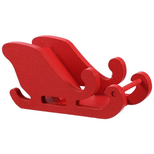 Red miniature wooden sleigh - red,