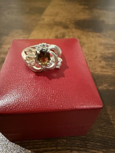 Silver 925 ring smoky quartz - smoky,