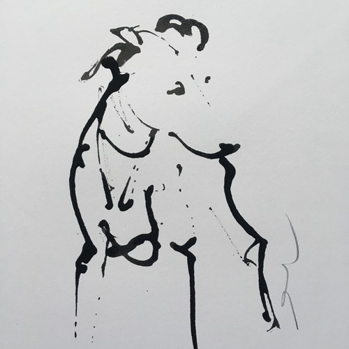 Original signed ink sketch - signed,