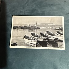Vintage Postcard The Harbour And Lighthouse Scarborough 1957 H9