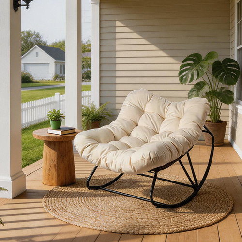 Oversized papasan rocking - oversized,