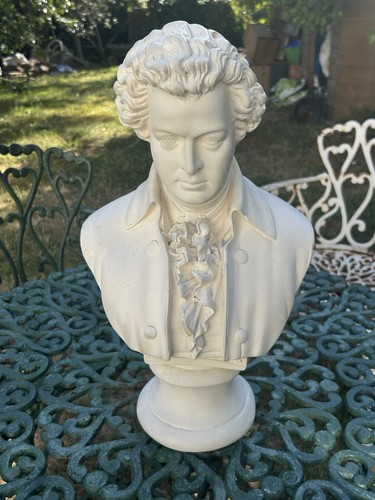 Vintage plaster mozart bust - vintage,