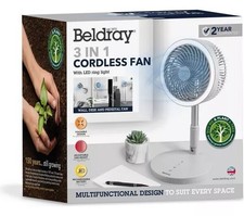Beldray EH3413GR 3 in 1 Cordless Fan - Grey - Portable Fan